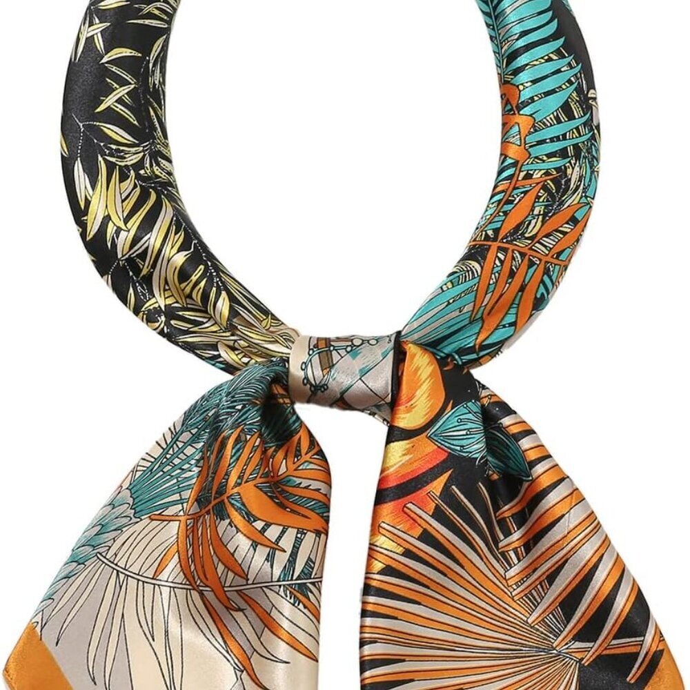 Elegant 35 Inch Satin-Like Scarf for Hair Wrapping - Perfect for Sleeping - Picture 2 of 7